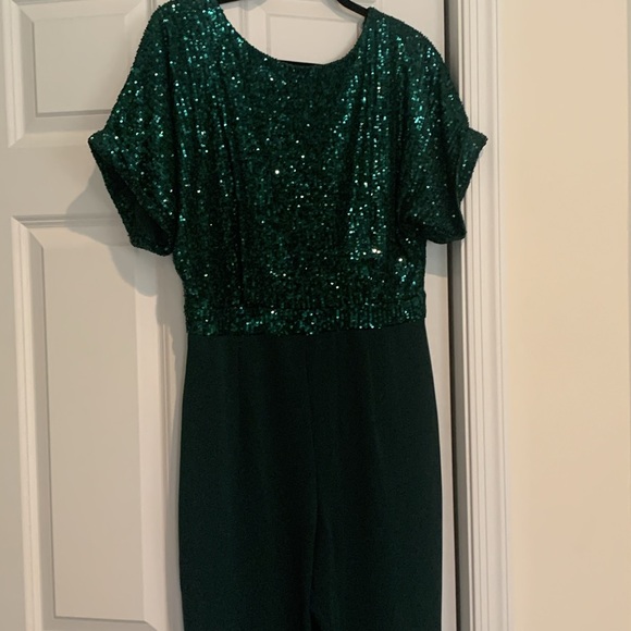 Green Holiday Christmas Pants Romper - Picture 10 of 11